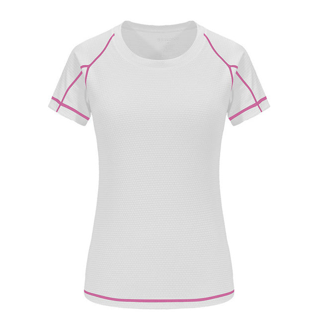 T-Shirt Women Quick Dry Breathable Sports Top Yoga Gym Fitness Clothing Sportswear For Women's T Shirt Running Training Workout